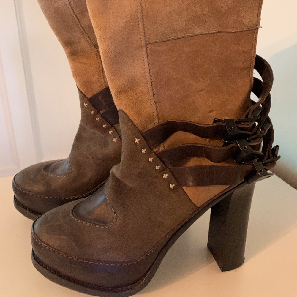 rag & bone Leather Platform Boots LIKE NEW Size 6